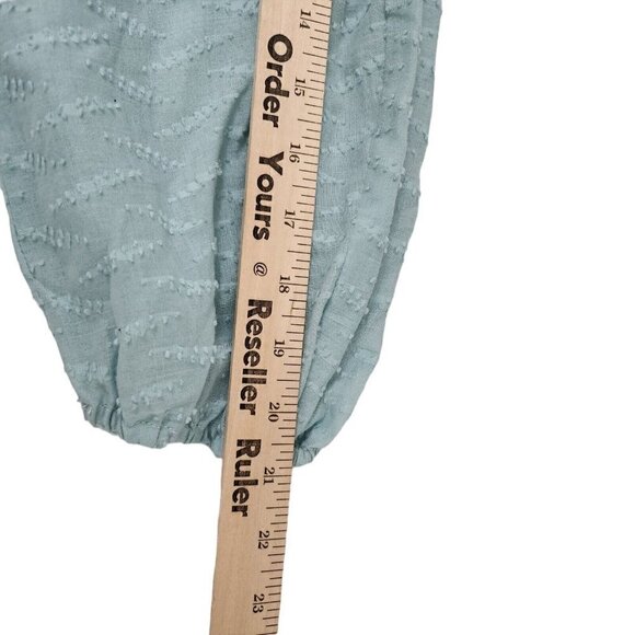 Anthropologie Dolan Blouse Small Blue Alvia Peasant 3/4 Balloon Sleeve Cotton - Picture 14 of 14